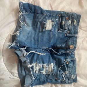 2 sets of high waisted american eagle jean shorts